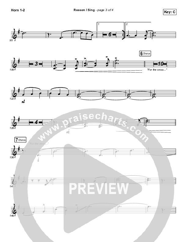 Reason I Sing French Horn 1/2 (Phil Wickham)