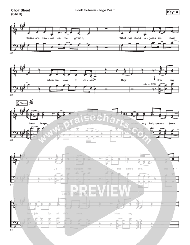 Look To Jesus Choir Sheet (SATB) (Phil Wickham)