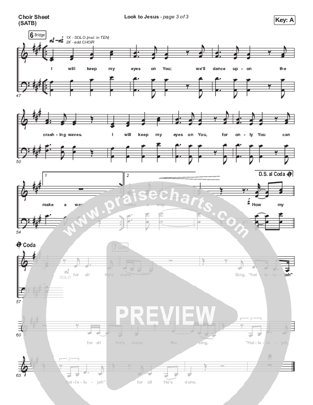Look To Jesus Choir Sheet (SATB) (Phil Wickham)