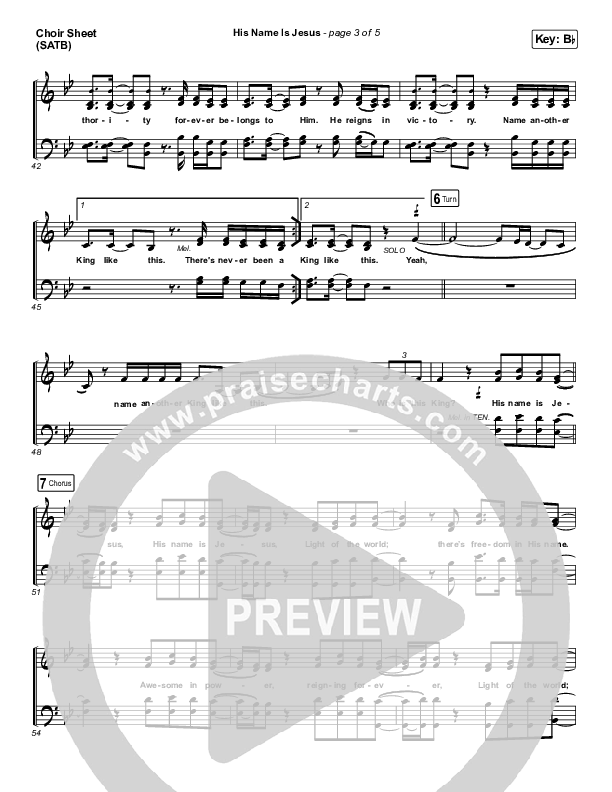 His Name Is Jesus Choir Vocals (SATB) (Phil Wickham)