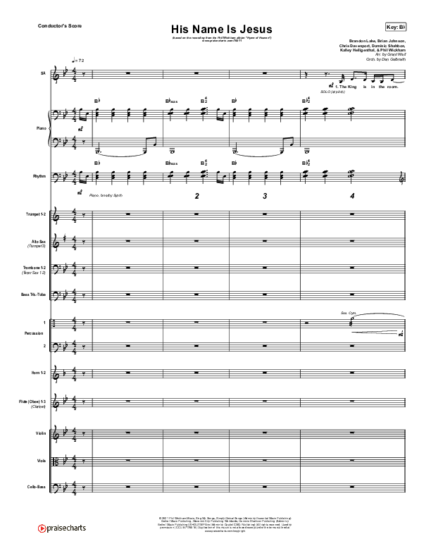 His Name Is Jesus Conductor's Score (Phil Wickham)