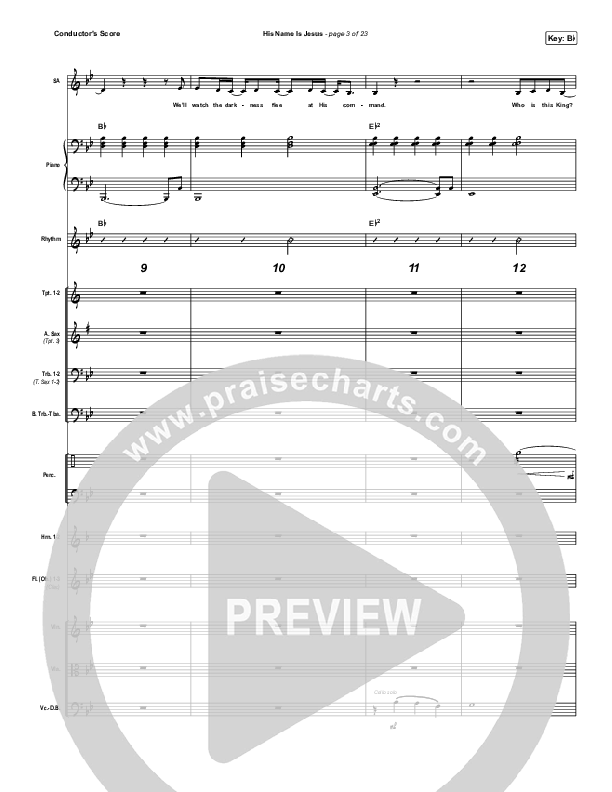 His Name Is Jesus Conductor's Score (Phil Wickham)