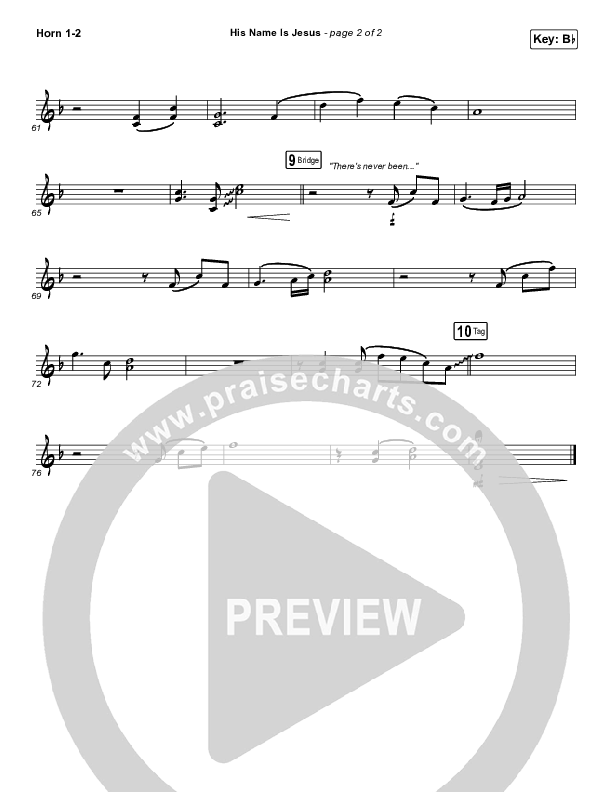 His Name Is Jesus French Horn 1/2 (Phil Wickham)