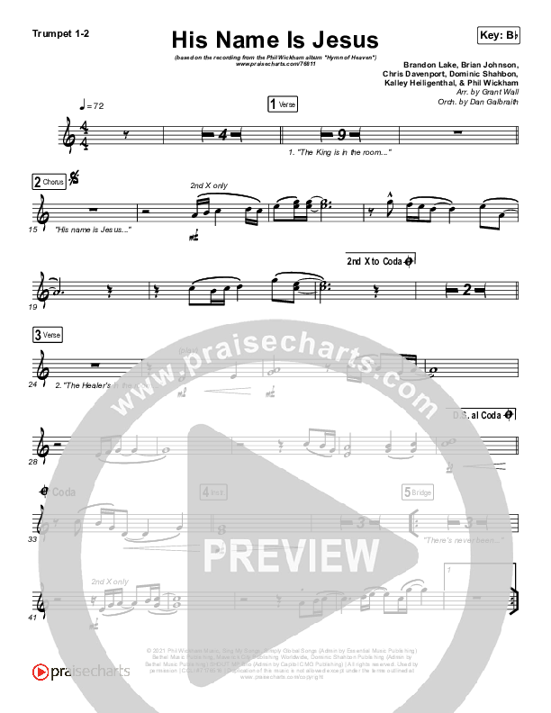 His Name Is Jesus Trumpet 1,2 (Phil Wickham)