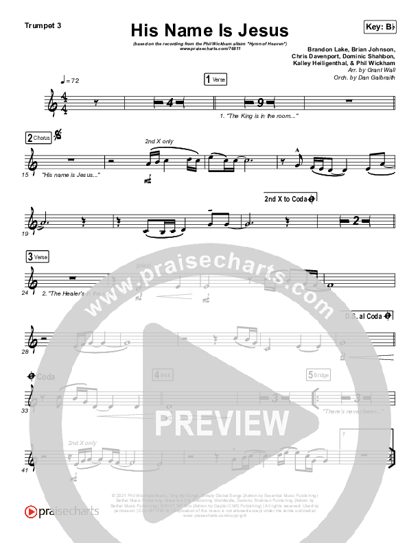 His Name Is Jesus Trumpet 3 (Phil Wickham)