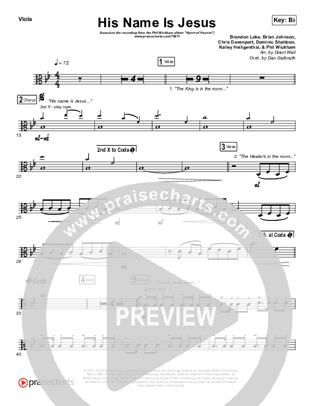 His Name Is Jesus Viola (Phil Wickham)