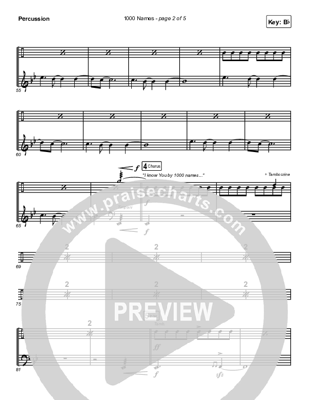 1000 Names Percussion (Phil Wickham)