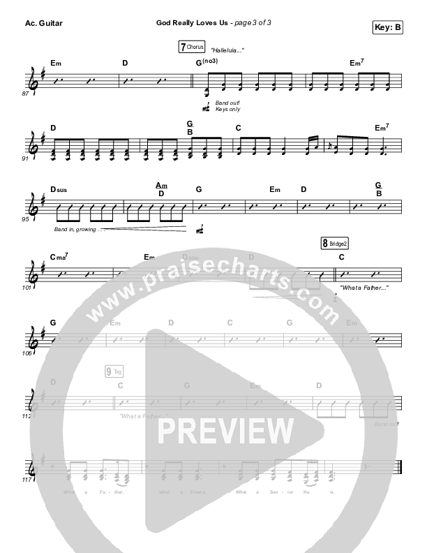 God Really Loves Us Acoustic Guitar (Crowder / Dante Bowe / Maverick City Music)