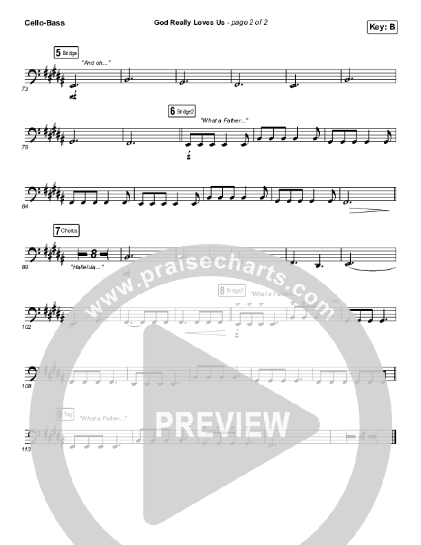 God Really Loves Us Cello/Bass (Crowder / Dante Bowe / Maverick City Music)