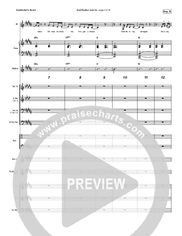 God Really Loves Us Conductor's Score (Crowder / Dante Bowe / Maverick City Music)