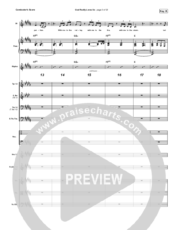 God Really Loves Us Conductor's Score (Crowder / Dante Bowe / Maverick City Music)