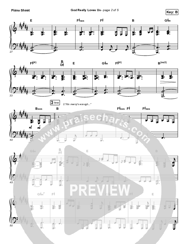 God Really Loves Us Piano Sheet (Crowder / Dante Bowe / Maverick City Music)