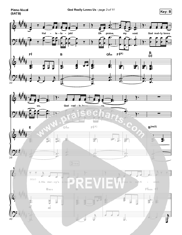 God Really Loves Us Piano/Vocal (SATB) (Crowder / Dante Bowe / Maverick City Music)