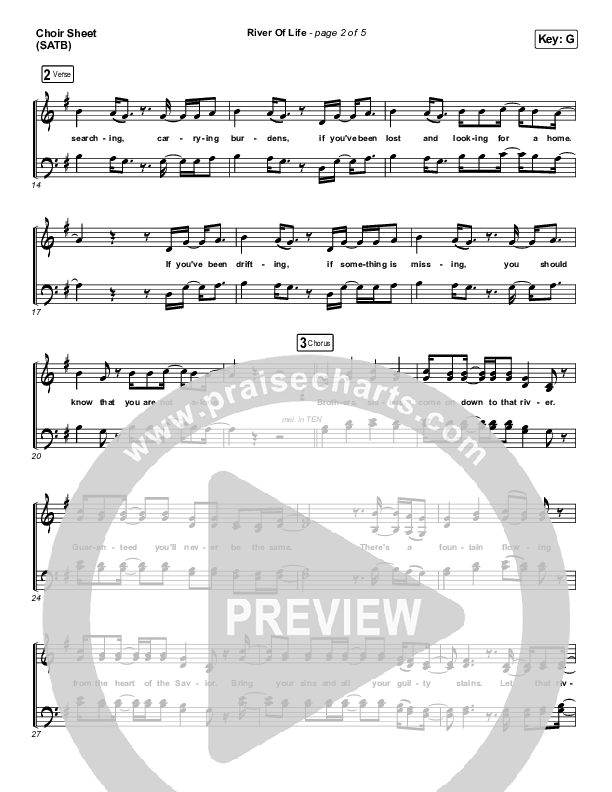 River Of Life Choir Sheet (SATB) (Mac Powell)