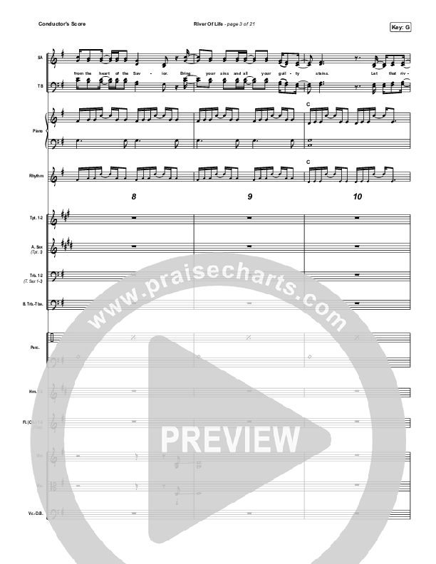 River Of Life Conductor's Score (Mac Powell)