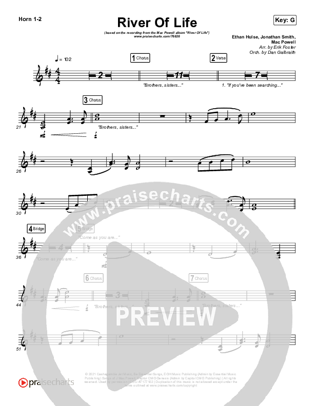 River Of Life French Horn 1/2 (Mac Powell)