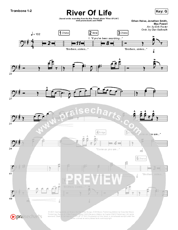 River Of Life Trombone 1/2 (Mac Powell)