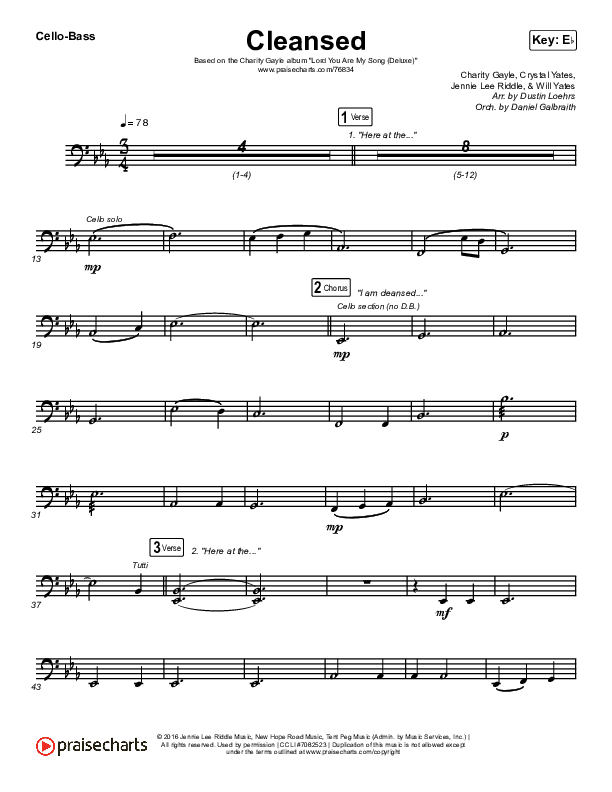 Cleansed Cello/Bass (Charity Gayle)