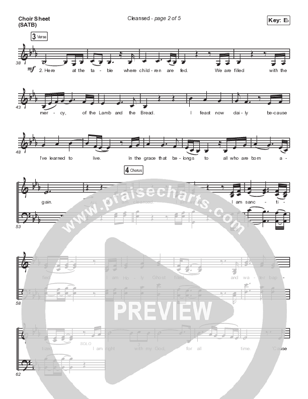 Cleansed Choir Vocals (SATB) (Charity Gayle)