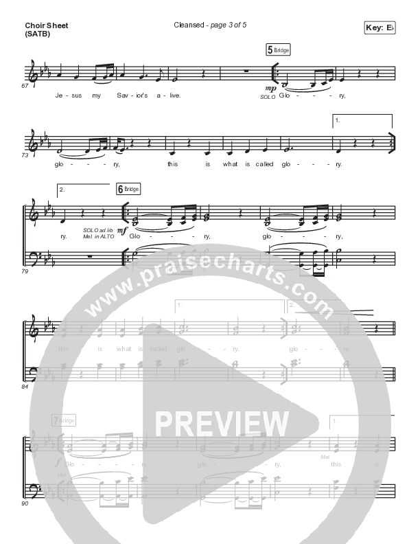 Cleansed Choir Vocals (SATB) (Charity Gayle)