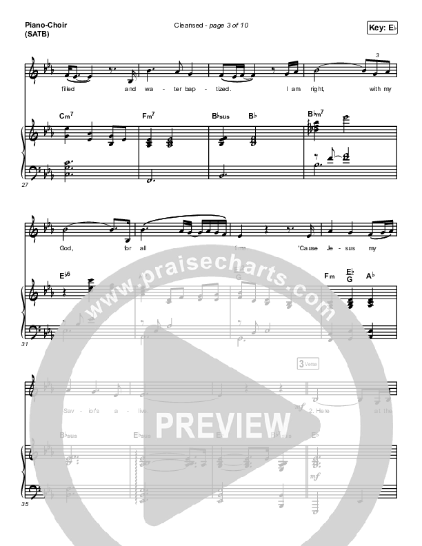 Cleansed Piano/Vocal (SATB) (Charity Gayle)