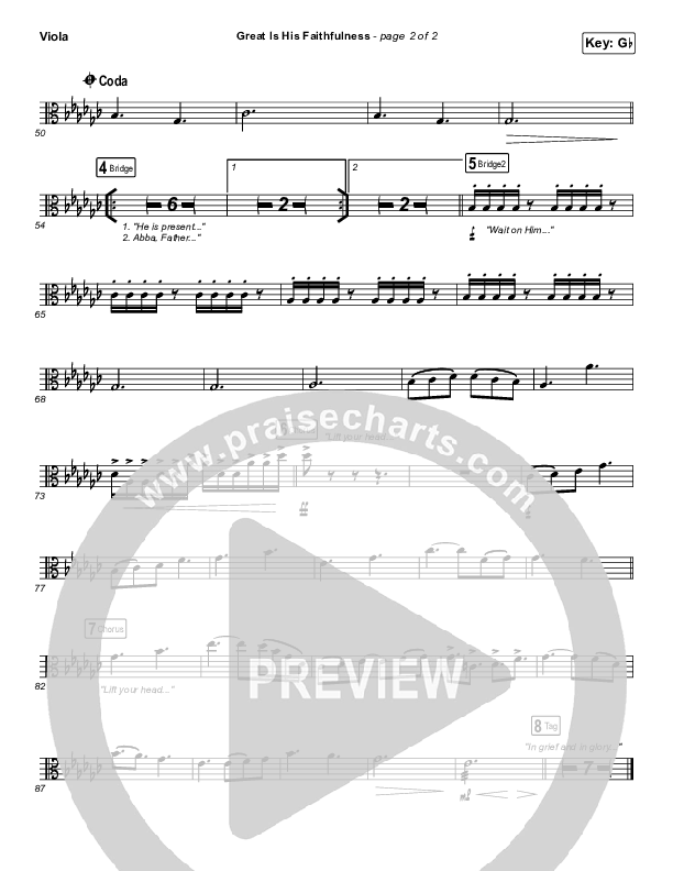 Great Is His Faithfulness Viola (Charity Gayle)