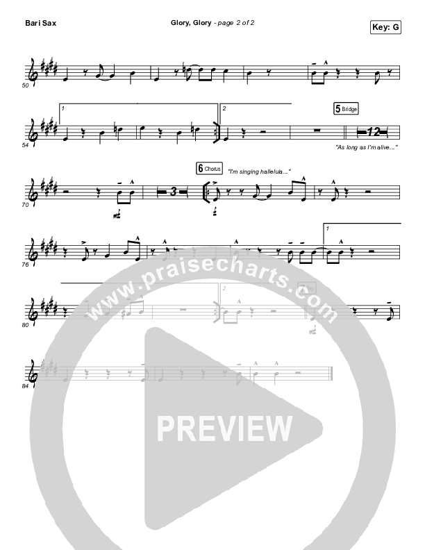 Glory Glory (God Is Able) Bari Sax (Crowder)