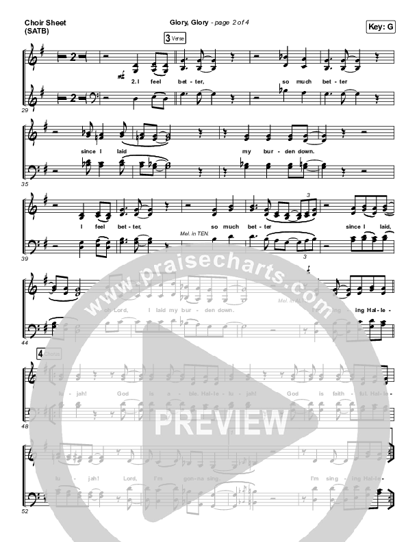 Glory Glory (God Is Able) Choir Vocals (SATB) (Crowder)