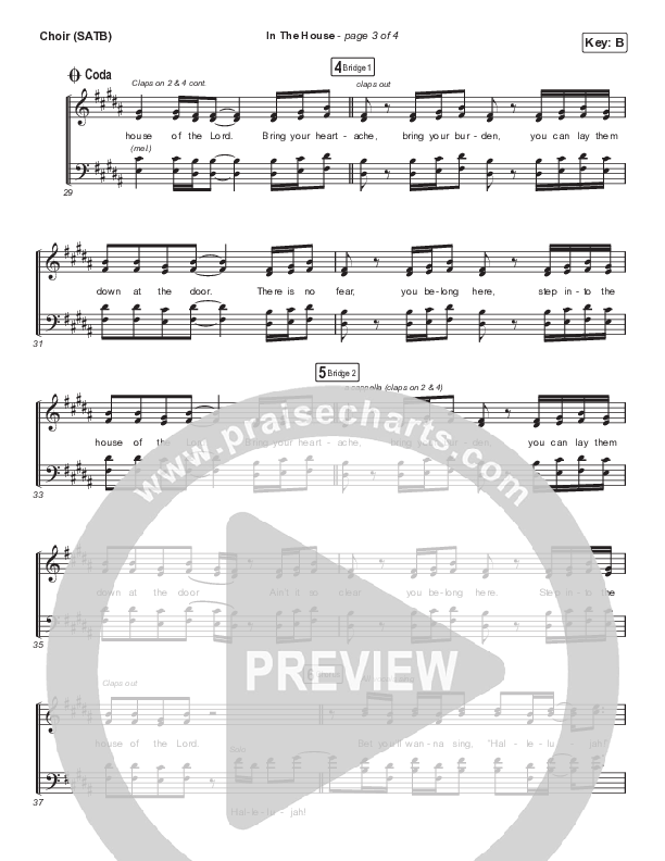 In The House Choir Sheet (SATB) (Crowder)
