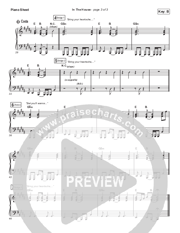 In The House Piano Sheet (Crowder)