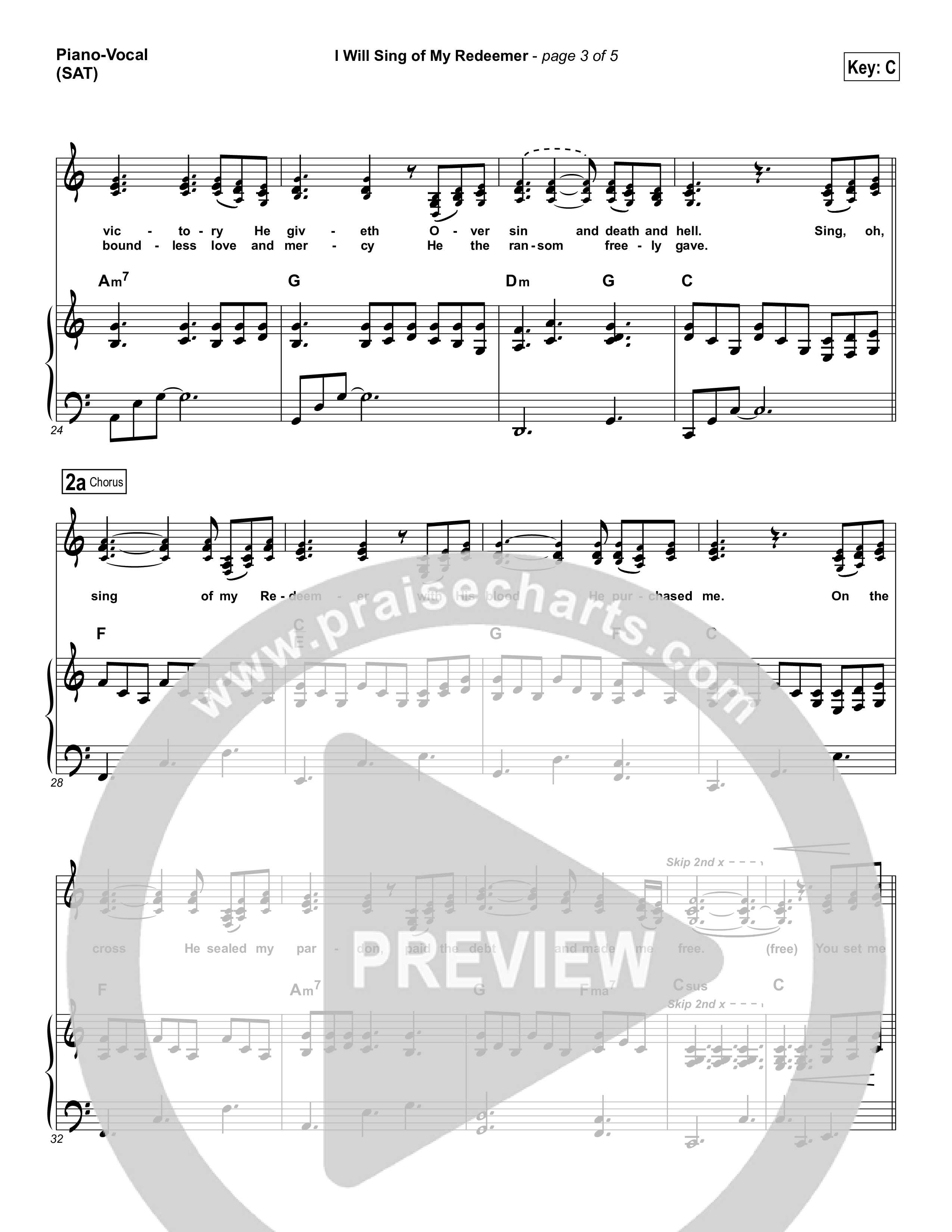 I Will Sing Of My Redeemer Piano/Vocal (SAT) (Travis Cottrell)