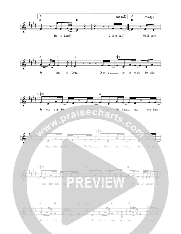 You Have Our Yes Lead Sheet (Vineyard Worship)