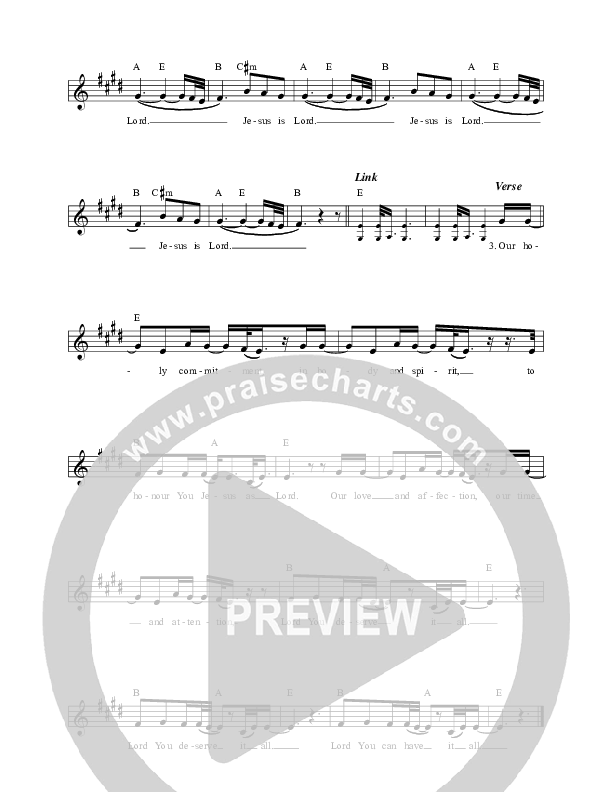 You Have Our Yes Lead Sheet (Vineyard Worship)