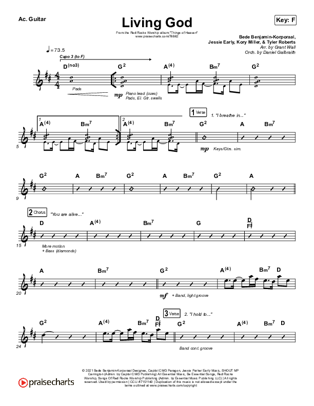 Living God Acoustic Guitar (Red Rocks Worship)