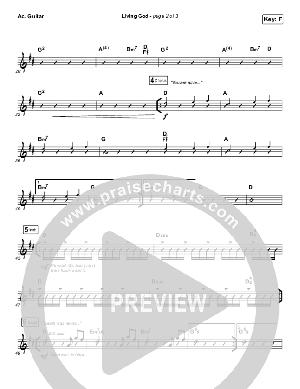 Living God Acoustic Guitar (Red Rocks Worship)