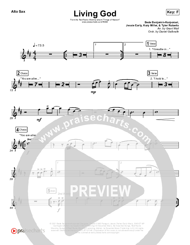 Living God Alto Sax (Red Rocks Worship)