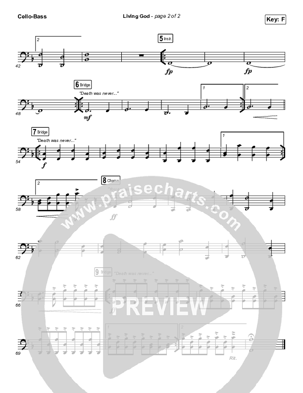 Living God Cello/Bass (Red Rocks Worship)