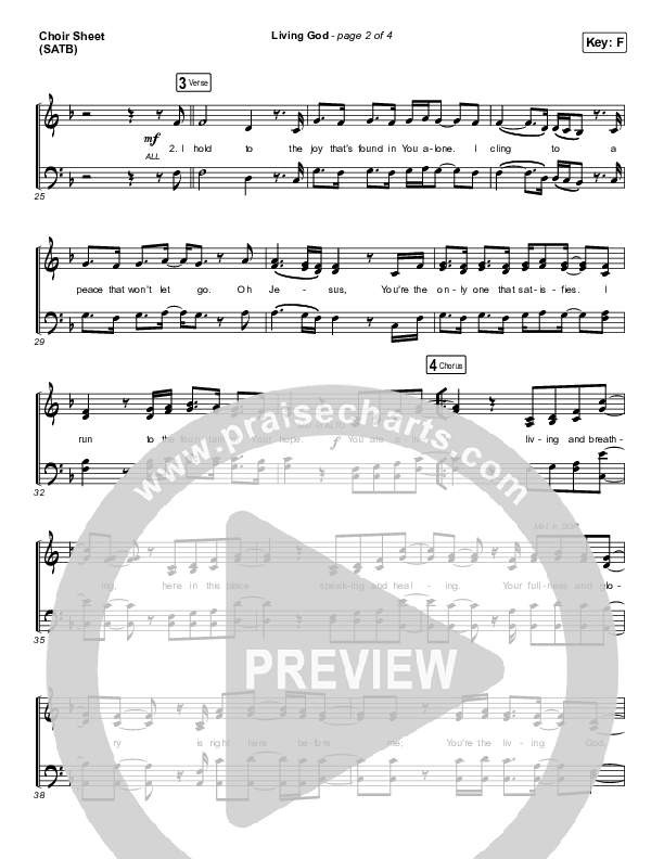 Living God Choir Sheet (SATB) (Red Rocks Worship)