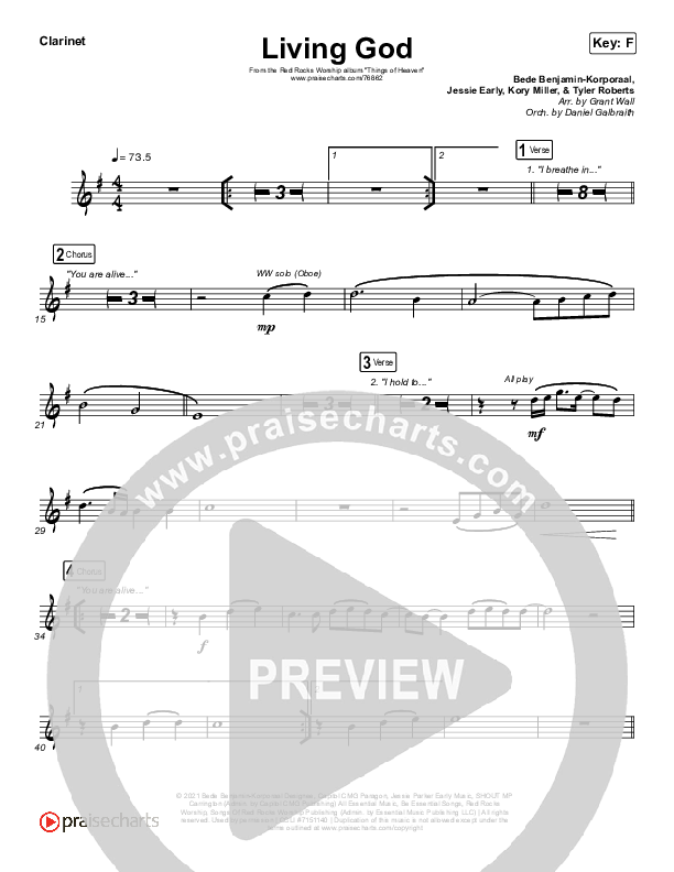 Living God Clarinet (Red Rocks Worship)