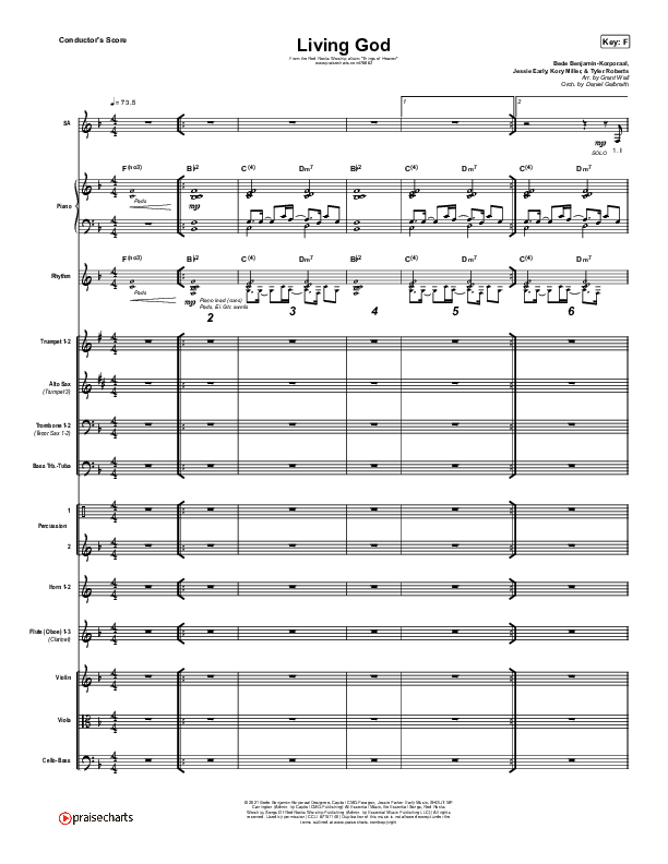 Living God Conductor's Score (Red Rocks Worship)