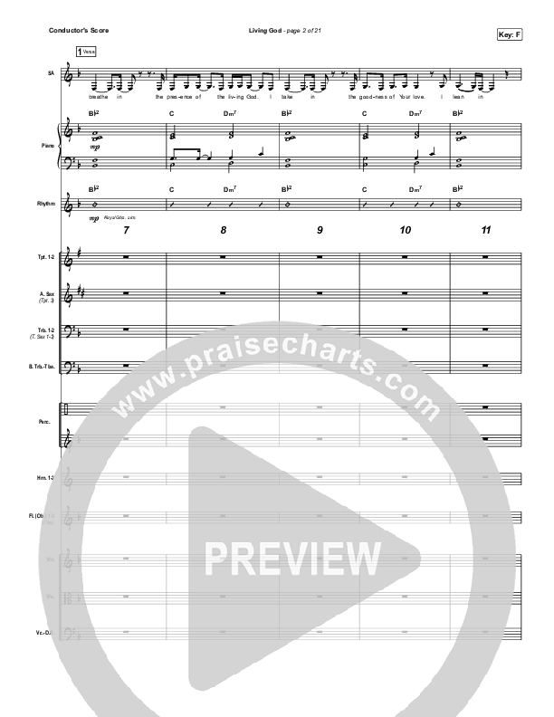 Living God Conductor's Score (Red Rocks Worship)