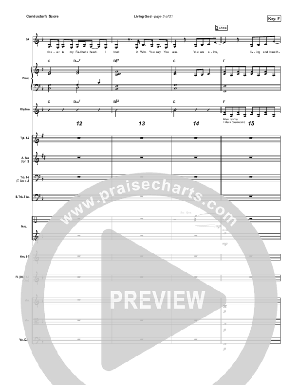 Living God Conductor's Score (Red Rocks Worship)