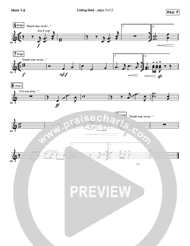 Living God French Horn 1/2 (Red Rocks Worship)