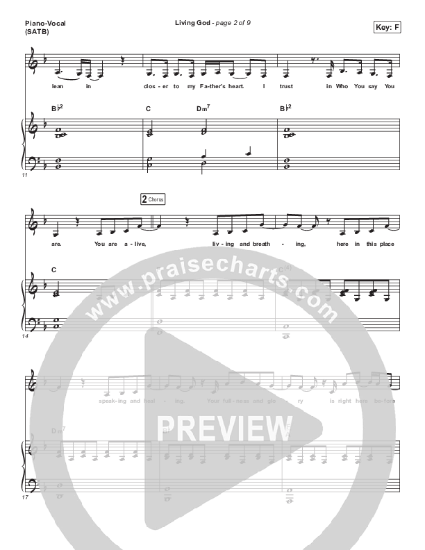 Living God Piano/Vocal (SATB) (Red Rocks Worship)