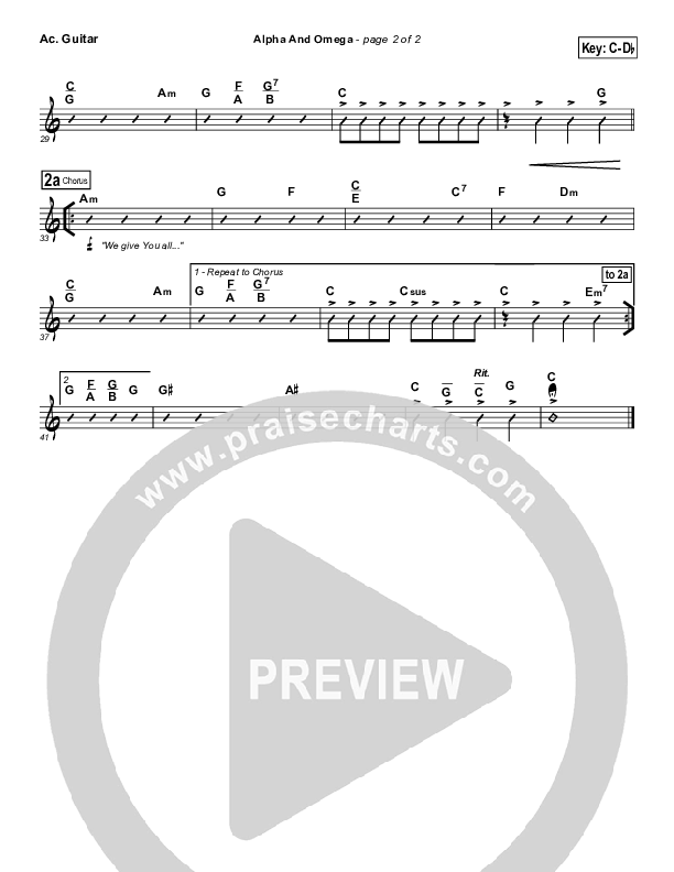 Alpha And Omega Acoustic Guitar (Israel Houghton)