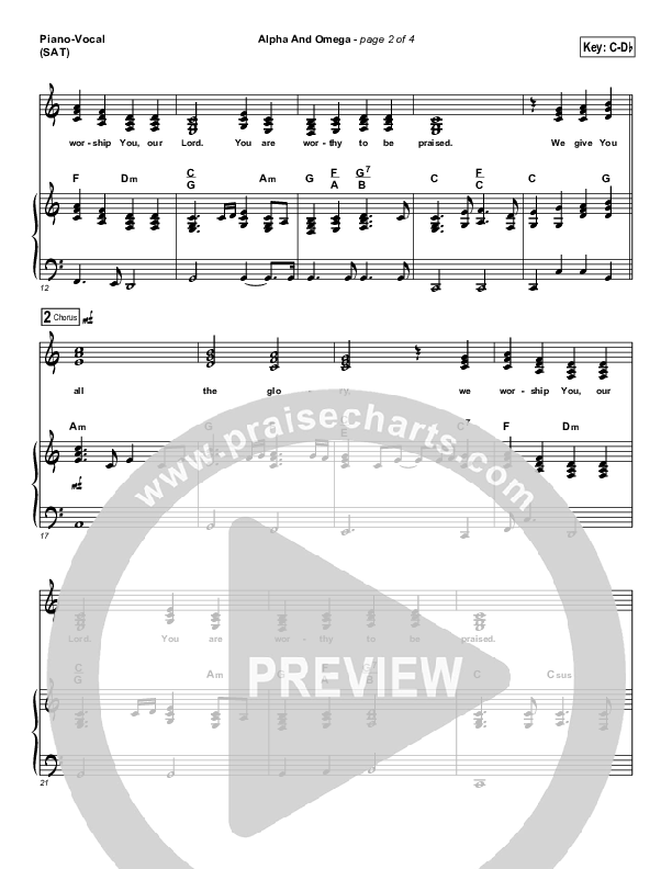 Alpha And Omega Piano/Vocal (SAT) (Israel Houghton)