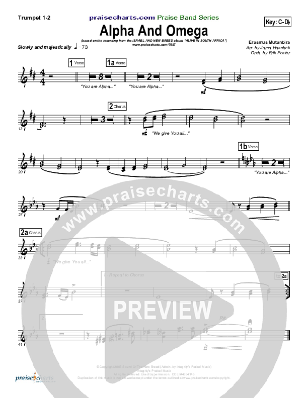 Alpha And Omega Trumpet 1,2 (Israel Houghton)