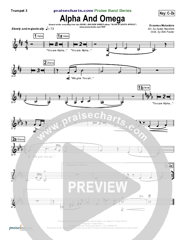 Alpha And Omega Trumpet 3 (Israel Houghton)