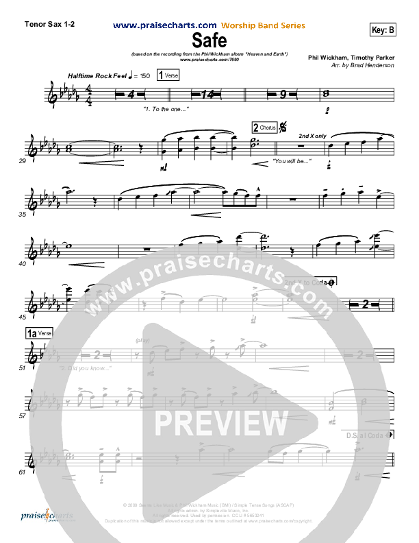 Safe Tenor Sax 1/2 (Phil Wickham)