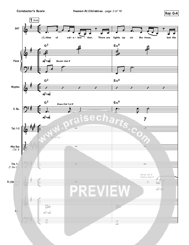 What Is Heaven Like At Christmas (Heaven At Christmas) Conductor's Score ()
